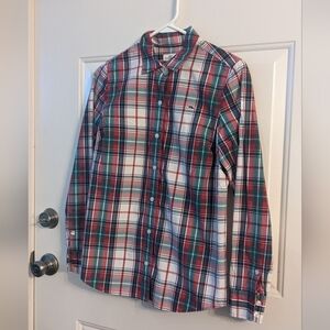 Vineyard Vines Womens 2 button blouse top  Christmas Holiday Winter